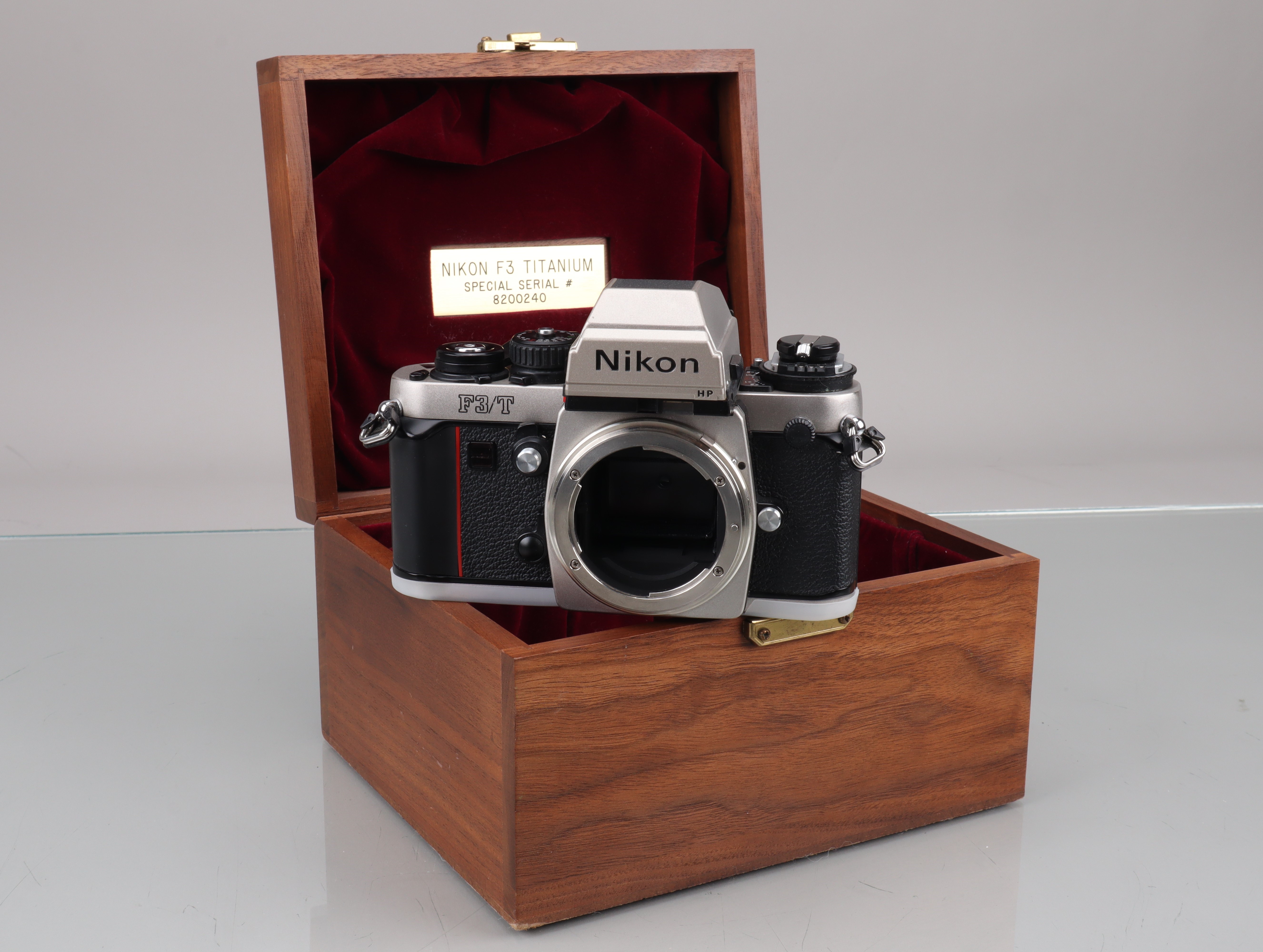 A Nikon F3 HP Titanium Special Serial Number SLR Camera Body