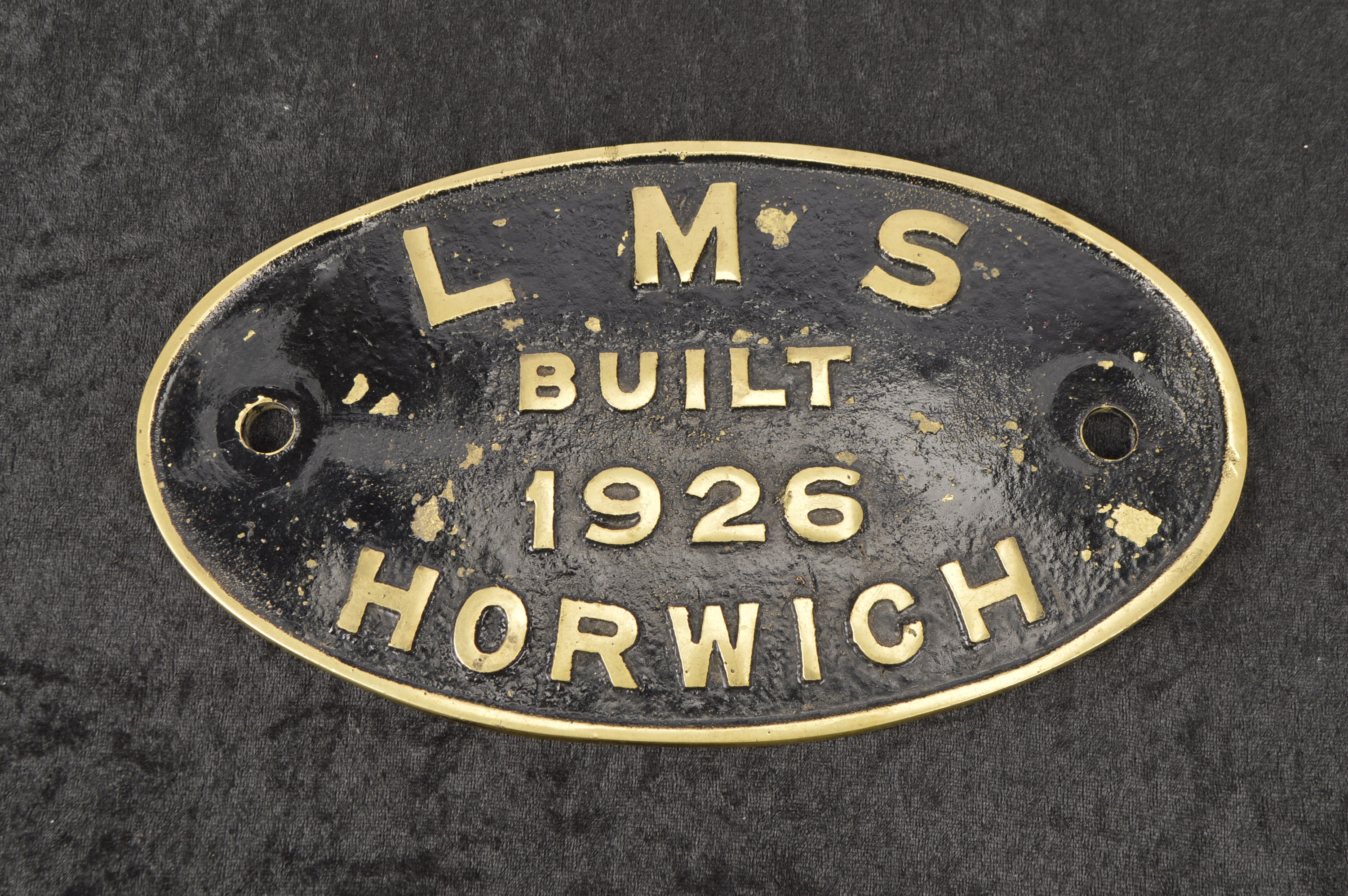 Lot 519 - Oval Cast Brass LMS Works Plate