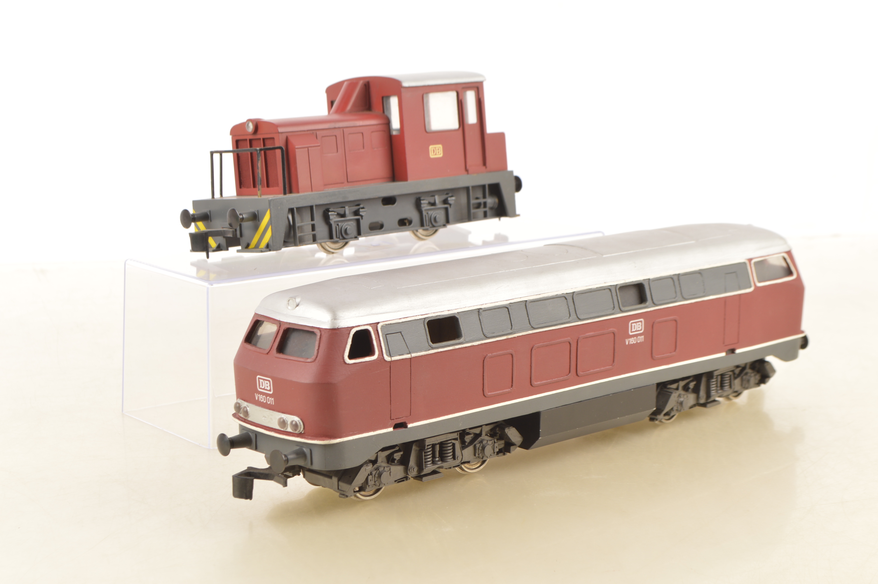 Two Rivarossi 0 gauge powered semi-detailed German (DB) Diesel Locomotives (2)